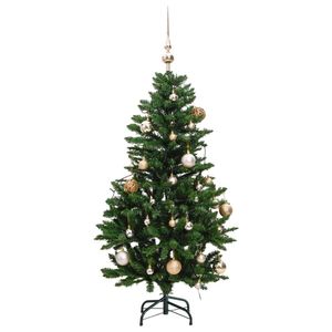 Albero di natale artificiale incernierato con 150 e palla Set 47.2 decorazioni Festive - Product Image 4