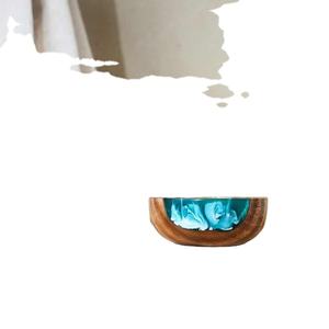 ถ้วยเสิร์ฟทำจากไม้และอีพ็อกซี่ขอบไม้แนวคิดแบบเรียบง่ายสง่างามสำหรับบ้านร้านอาหารปาร์ตี้สลัดเรซิ่นและไม้ - Product Image 3