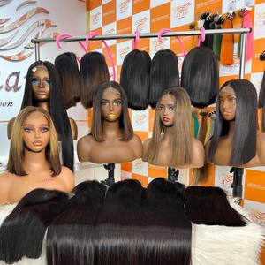 Venta al por mayor de pelucas de cabello humano sin cola de doble dibujado de cabello humano 2x4 2x6 pelucas de encaje frontal, pelo vietnamita crudo Bob pelucas - Product Image 6