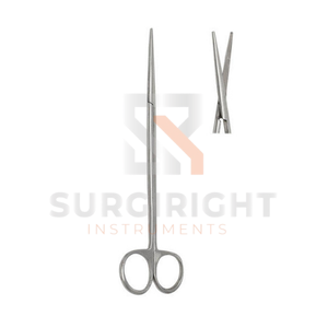 Tijeras grandes rectas para amígdalas, con punta redonda afilada, de acero inoxidable, instrumento quirúrgico manual de otorrinolaringología, reutilizable, de Blush Surgical - Product Image 1