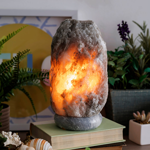 Lampes en sel gris de l'Himalaya naturel de haute qualité, base en bois sculptée, 5-7 kg, écologiques, prix direct usine - Product Image 6