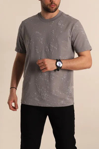 เสื้อยืดแขนสั้นสีแดงสำหรับผู้ชาย EVER GLOW ระบายอากาศได้ดี เป็นมิตรกับสิ่งแวดล้อม ผลิตจากวิสโคส/ผ้าฝ้าย  แบบลำลอง ถักทอสีพื้น คอเสื้อสีดำตัดกัน - Product Image 2