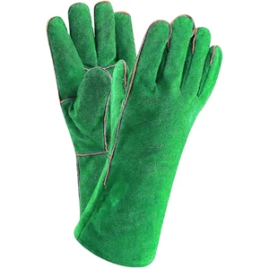 Gants de sécurité robustes en cuir de vachette pleine fleur, anti-chaleur, anti-étincelles, de protection industrielle, anti-coupure, antidérapants pour soudeurs - Product Image 2