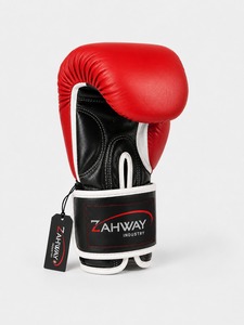 Gants de boxe de haute qualité, matière en cuir de vachette, évacuation de l'humidité, fermeture auto-agrippante, nouveau style très vendu - Product Image 2