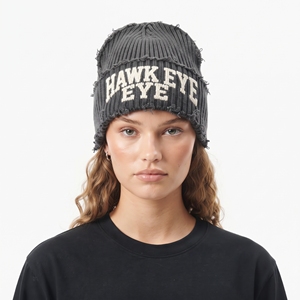Hawk Eye Embroidered Beanie <b>Hat</b> Unisex Knitted <b>Winter</b> Cap Casual Style 56-58CM Acrylic Material - Product Image 1