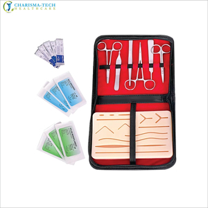 Kit de pratique de suture réutilisable de qualité supérieure pour étudiants en médecine, avec coussin en silicone, outils de suture, aiguille, fil et kit d'entraînement à la suture - Product Image 2