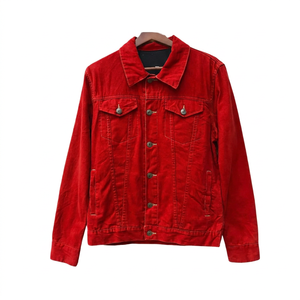 Chaqueta de Mezclilla Marrón Sólida para Hombre, Cuello Camisero, Botón Único, Estilo Casual, Vintage, Corte Regular, Logotipo Frontal - Product Image 5
