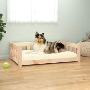 Cama Rectangular Grande y Resistente para Perro, de Madera de Pino Sólida - Product Image 1