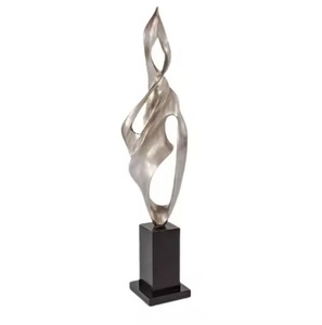 Trendy Metal Sculpture Abstract Figurine <b>Decorative</b> Home Office <b>Table</b> <b>Decor</b> Stylish Interior Accent - Product Image 4