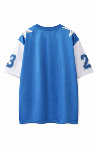 Jersey de Fútbol Americano Retro de Manga Corta con Nombre/Número Sublimado y Cosido de Alta Calidad, Hecho a Medida, 100% Poliéster - Product Image 2