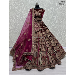 Nupcial Indio Desgaste Terciopelo Colecciones Para Novia Con Zarkhan Trabajo Por Fabzone - Product Image 4
