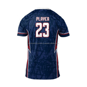 เสื้อวอลเลย์บอลชายแบบซับลิเมชั่น คอวี แขนสั้น ระบายเหงื่อได้ดี ชุดทีม - Product Image 2