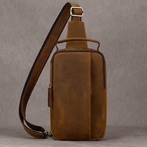 Bolso de Hombro Cruzado de Cuero Genuino con Cremallera Frontal, Estilo Moderno y Novedoso, para Uso Diario, Venta al por Mayor, de Moda, Ligero - Product Image 1
