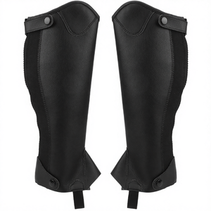 Demi-gambes en cuir pour hommes de qualité supérieure, design personnalisé en cuir véritable, prix de gros, séchage rapide, demi-gambes en cuir à fermeture éclair - Product Image 4