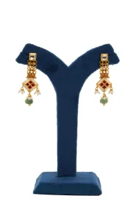 Traditional Multi Layered Pearl Mala for Women Gold Rani Haar Ethnic Wedding Jewelry Long <b>Beaded</b> Necklace <b>Set</b> - Product Image 2