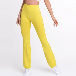 Leggings évasés personnalisés pour femmes, effet push-up, séchage rapide, sans coutures, taille haute élastique, extensibles dans les quatre sens en Spandex - Product Image 5