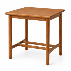 Mesa de Comedor Cuadrada Moderna de Teca, Diseño Escandinavo Minimalista, Muebles de Comedor Impermeables para Interiores de Villa - Product Image 2