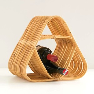 Soporte de mesa para botellas de vino, estante de almacenamiento de ratán para botellas de champán, estantería de esquina para licor. - Product Image 6