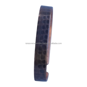 Pure Copper Eco-Friendly Recyclable Lightweight Waterproof Cuff Antique Hammerred Adjustable <b>Open</b> Bracelet 40mm+ Unisex - Product Image 3