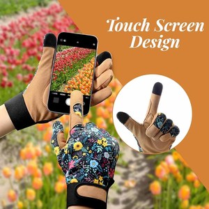 Guantes de Jardinería para Mujer, Resistentes a Pinchazos y Espinas, Protección para las Manos de Cuero Sintético, Guantes de Jardín Duraderos - Product Image 5
