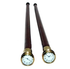 Haute Qualité Antique En Laiton Victorien Poignée En Bois Vintage Style Designer Bâton De Marche Canne Et Boussole En Laiton Cadran Solaire Boussole - Product Image 2
