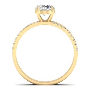 Bagues de fiançailles REYES tendance en moissanite ronde certifiée GRA, design original, argent sterling 925, bijoux fins pour mariage - Product Image 4