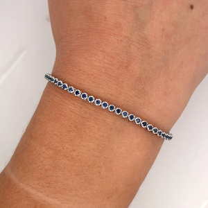 Bracelet tennis vintage classique pour femme plaqué or 14 carats avec diamants sertis en canal, certifié IGI, bijoux de mariage en alliage - Product Image 3