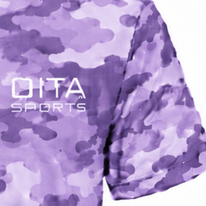 Camiseta Deportiva Ligera con Estampado de Camuflaje Lila para Hombre, Cuello Redondo, Manga Corta, para Entrenamiento, Running y Deportes - Product Image 5