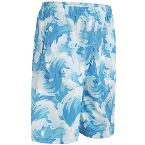 Pantalones Cortos Casuales para Hombre, Estampado Floral Azul, Secado Rápido, Cintura Elástica, Producción Harry Johnson 2026 - Product Image 1