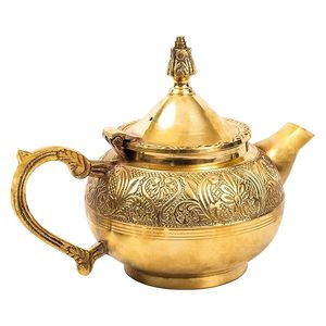 Théière en laiton artisanale traditionnelle, pot à eau indien vintage, théière décorative en laiton, style antique, ustensiles de cuisine - Product Image 2