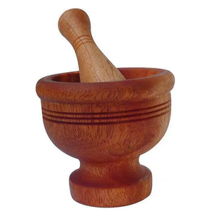Wood Mortar Pestle 100ml Wooden Handicrafts Food Spice <b>Herb</b> <b>Grinder</b> Wooden Mortar and Pestle - Product Image 2