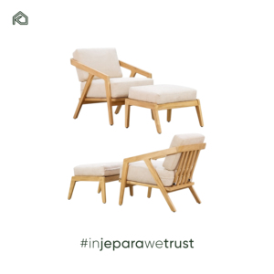 Custom Handcrafted Solid Teak Wood Ottoman Modern Slanted Legs All Weather Patio Garden Footstool Furniture for Villa Project - Product Image 5