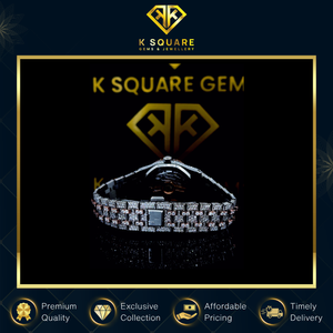 Reloj de Lujo de Acero Inoxidable con Diamantes Moissanite, Suministro de Fábrica, Colección Única, Resistente al Agua, Cuarzo, Automático, Analógico - Product Image 5