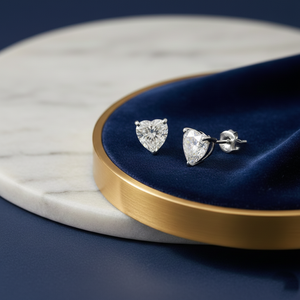 Pendientes de Diamante de Laboratorio de 2.00ctw con Forma de Corazón para Aniversario, en Oro de 14K, para Bodas y Fiestas, Joyería Fina de Lujo - Product Image 3