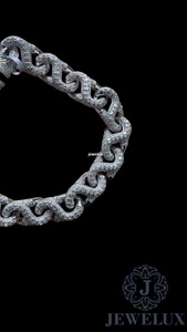 Cadena cubana de eslabones helados de alta demanda, estilo moissanita completa, joyería de lujo hip hop, chapado en oro de 18K, personalizable - Product Image 3