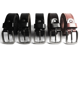 Ceintures en cuir de vachette véritable avec boucle en acier de luxe sur mesure, nouveau design pour hommes - Prix de gros, style vintage, en solde - Product Image 1