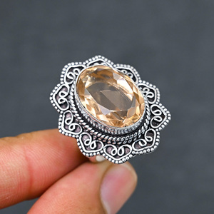 Anillo de Morganita Creada en Laboratorio en Plata de Ley 925 con Hermosa Piedra en Forma de Pera, Hecho a Mano, con Gema Turquesa, Joyería de Boda, ¡Venta Caliente! - Product Image 4