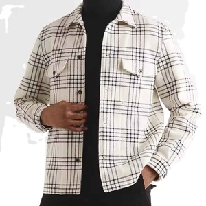 Camisa de franela ligera de alta calidad para verano, camisa a cuadros de algodón cepillado fino, manga larga, ropa informal de verano para hombre - Product Image 1