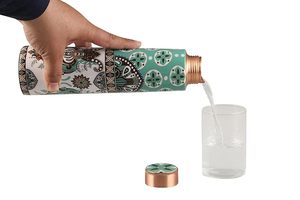 Botella de Agua de Cobre con Diseño Personalizado de Primera Calidad, Estampado Animal, para Beber, para Hombres y Mujeres, Tapa Antiderrames, Libre de BPA, para Viajes - Product Image 3
