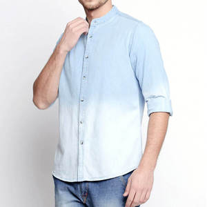Chemise en jean à manches longues boutonnée, haut décontracté pour les voyages, la mode quotidienne et les tenues superposées - Product Image 2