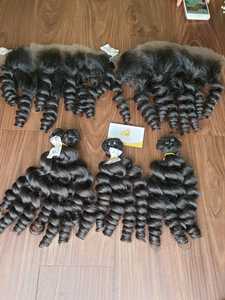 CHEVEUX DE BÉBÉ Lâche ONDULÉ vietnamien cuticule aligné cheveux vierges DOUBLE TIRÉ cheveux vierges vague profonde perruque frontale pleine perruque de dentelle - Product Image 4