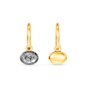Pendientes de Oro Sólido de 14K y 18K con Diamantes de Laboratorio, Certificación IGI, Joyería Fina Ética, Fabricante Mayorista RJC OEM ODM EA502349 - Product Image 3