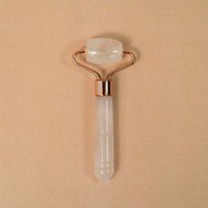 Rouleau de massage facial en quartz rose avec double extrémité en pierre pour les routines de soin de la peau, accessoires de beauté et vente en gros - Product Image 3