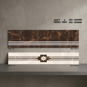Vistaar Matt Finish Step 120x30cm Riser 120x20cm Carreaux d'escalier en porcelaine antidérapants de 11mm d'épaisseur - Product Image 3