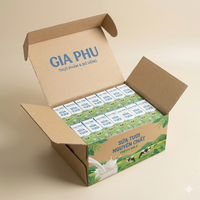 Cajas de Cartón Corrugado Reciclables y Reutilizables Ecológicas para Leche, Biodegradables, Personalizables con Relieve, 180 ml