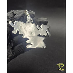 Pendentif personnalisé « TWERK TEE » avec diamants de laboratoire, collier hip-hop, bijoux scintillants, cadeau pour homme et femme - Product Image 2