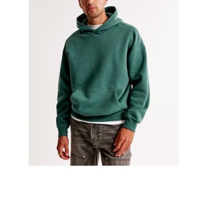 Sweat à capuche personnalisé en coton 100% épais, effet vieilli, avec poche, délavage acide, style vintage, 500 g/m², tricot uni, prix de gros - Product Image 5