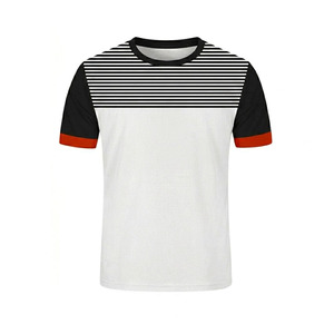 Men's White Striped Crew Neck T-Shirt And Shorts <b>Set</b> Quick Dry <b>Knitted</b> Casual Summer Wear Women's summer shorts <b>set</b> - Product Image 3