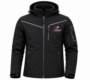 Veste softshell à capuche pour homme personnalisée, imperméable, coupe-vent, doublée de polaire, veste tactique de randonnée en plein air, vêtements de travail avec logo - Product Image 1
