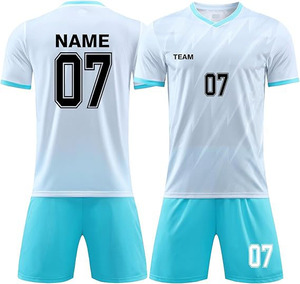 Ensemble d'uniformes de football à séchage rapide, classique, pour hommes et femmes, kit d'entraînement de football avec maillot et short, short durable - Product Image 6